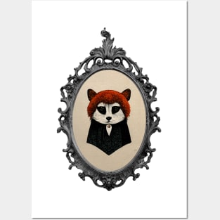 Edward Gorey-inspired Red Panda Portrait Posters and Art